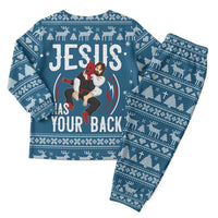 Jesus Has Your Back Jiu Jitsu Christmas Pajama Set Funny Xmas Holiday Patterns - Wonder Print Shop
