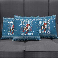 Jesus Has Your Back Jiu Jitsu Christmas Pillow Cover Funny Xmas Holiday Patterns - Wonder Print Shop