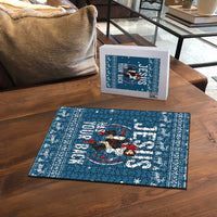 Jesus Has Your Back Jiu Jitsu Christmas Puzzle Funny Xmas Holiday Patterns - Wonder Print Shop