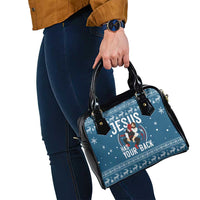 Jesus Has Your Back Jiu Jitsu Christmas Shoulder Handbag Funny Xmas Holiday Patterns - Wonder Print Shop
