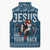 Jesus Has Your Back Jiu Jitsu Christmas Sleeveless Puffer Jacket Funny Xmas Holiday Patterns - Wonder Print Shop