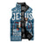 Jesus Has Your Back Jiu Jitsu Christmas Sleeveless Puffer Jacket Funny Xmas Holiday Patterns - Wonder Print Shop