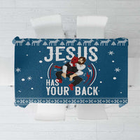 Jesus Has Your Back Jiu Jitsu Christmas Tablecloth Funny Xmas Holiday Patterns - Wonder Print Shop
