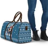 Jesus Has Your Back Jiu Jitsu Christmas Travel Bag Funny Xmas Holiday Patterns - Wonder Print Shop