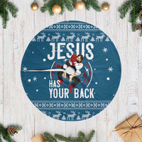 Jesus Has Your Back Jiu Jitsu Christmas Tree Skirt Funny Xmas Holiday Patterns - Wonder Print Shop