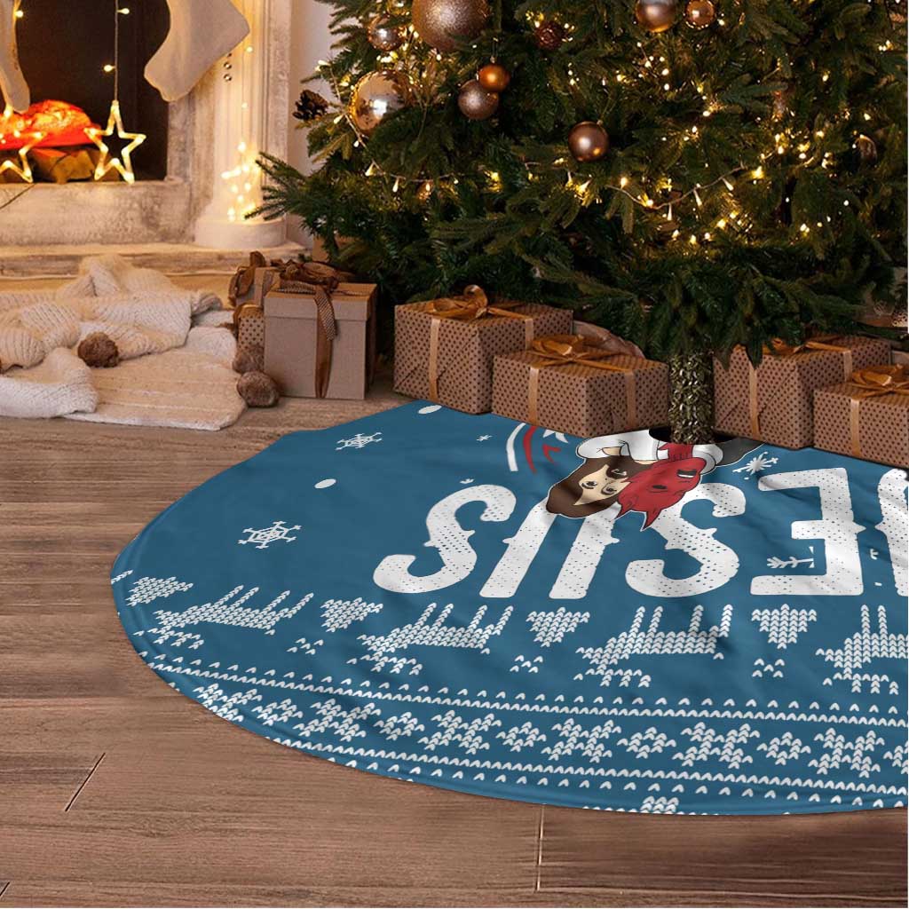 Jesus Has Your Back Jiu Jitsu Christmas Tree Skirt Funny Xmas Holiday Patterns - Wonder Print Shop