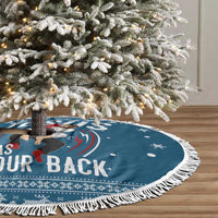Jesus Has Your Back Jiu Jitsu Christmas Tree Skirt Funny Xmas Holiday Patterns - Wonder Print Shop