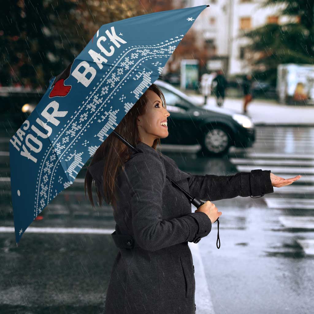 Jesus Has Your Back Jiu Jitsu Christmas Umbrella Funny Xmas Holiday Patterns - Wonder Print Shop