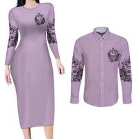 I Am Who I Am Skull Couples Matching Long Sleeve Bodycon Dress and Long Sleeve Button Shirt - Wonder Print Shop