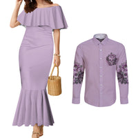 i-am-who-i-am-skull-couples-matching-mermaid-dress-and-long-sleeve-button-shirt