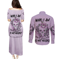I Am Who I Am Skull Couples Matching Puletasi Dress and Long Sleeve Button Shirt - Wonder Print Shop