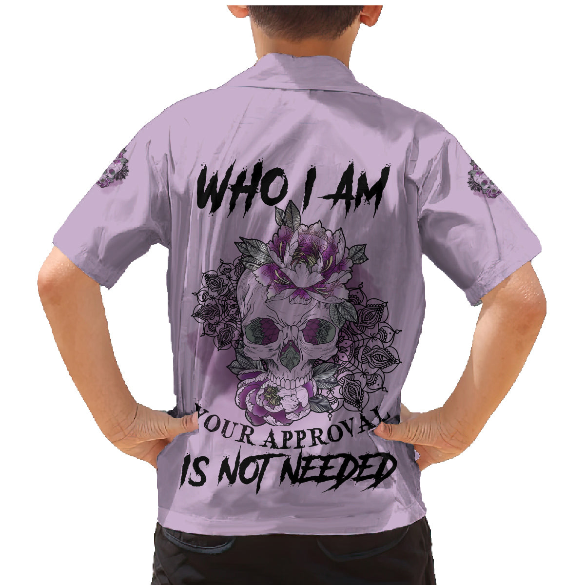 I Am Who I Am Skull Family Matching Mermaid Dress and Hawaiian Shirt - Wonder Print Shop