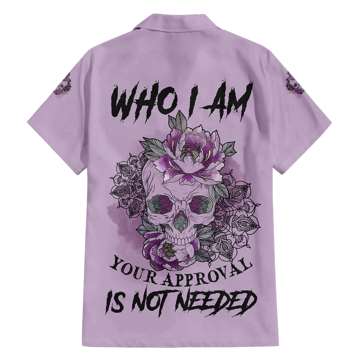 I Am Who I Am Skull Family Matching Off Shoulder Short Dress and Hawaiian Shirt - Wonder Print Shop
