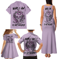 I Am Who I Am Skull Family Matching Tank Maxi Dress and Hawaiian Shirt - Wonder Print Shop