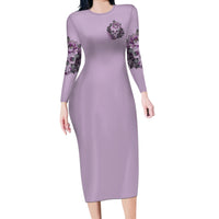 I Am Who I Am Skull Long Sleeve Bodycon Dress - Wonder Print Shop