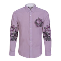 I Am Who I Am Skull Long Sleeve Button Shirt - Wonder Print Shop