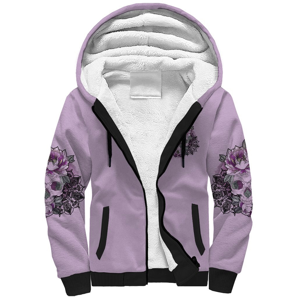 I Am Who I Am Skull Sherpa Hoodie - Wonder Print Shop