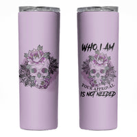 I Am Who I Am Skull Skinny Tumbler - Wonder Print Shop