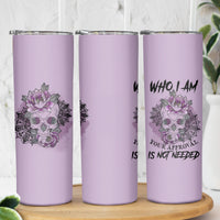 I Am Who I Am Skull Skinny Tumbler - Wonder Print Shop