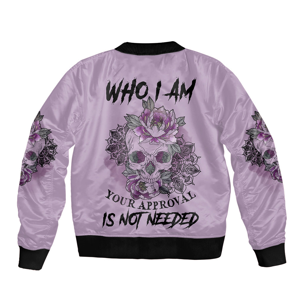 I Am Who I Am Skull Sleeve Zip Bomber Jacket - Wonder Print Shop