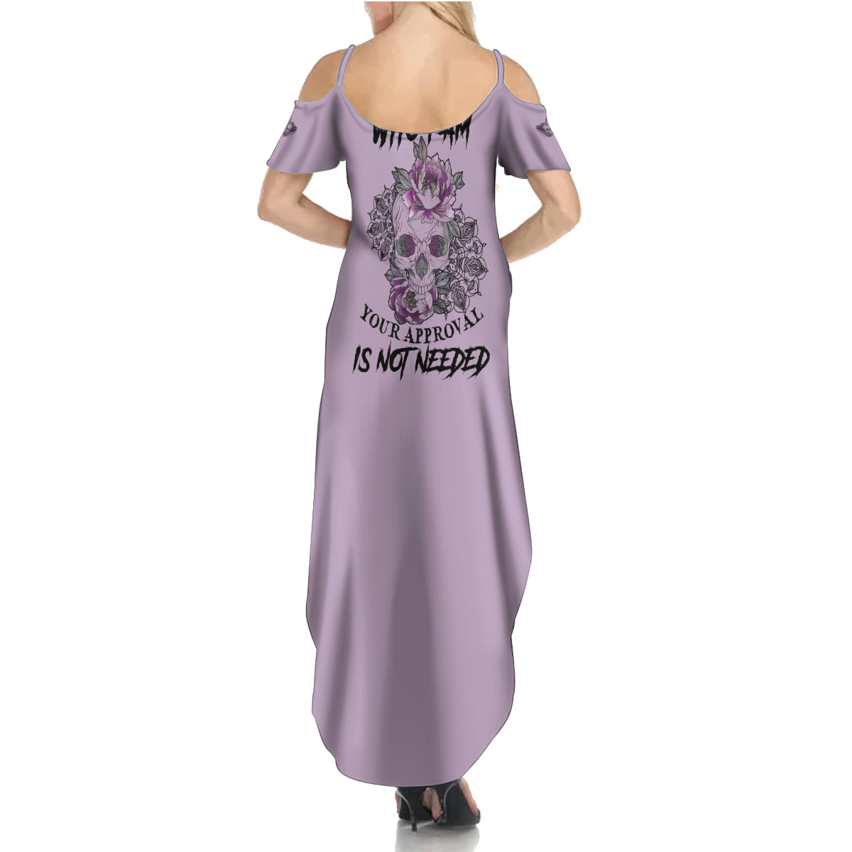 I Am Who I Am Skull Summer Maxi Dress - Wonder Print Shop