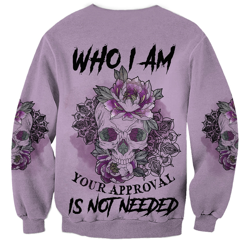 I Am Who I Am Skull Sweatshirt - Wonder Print Shop