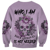 I Am Who I Am Skull Sweatshirt - Wonder Print Shop