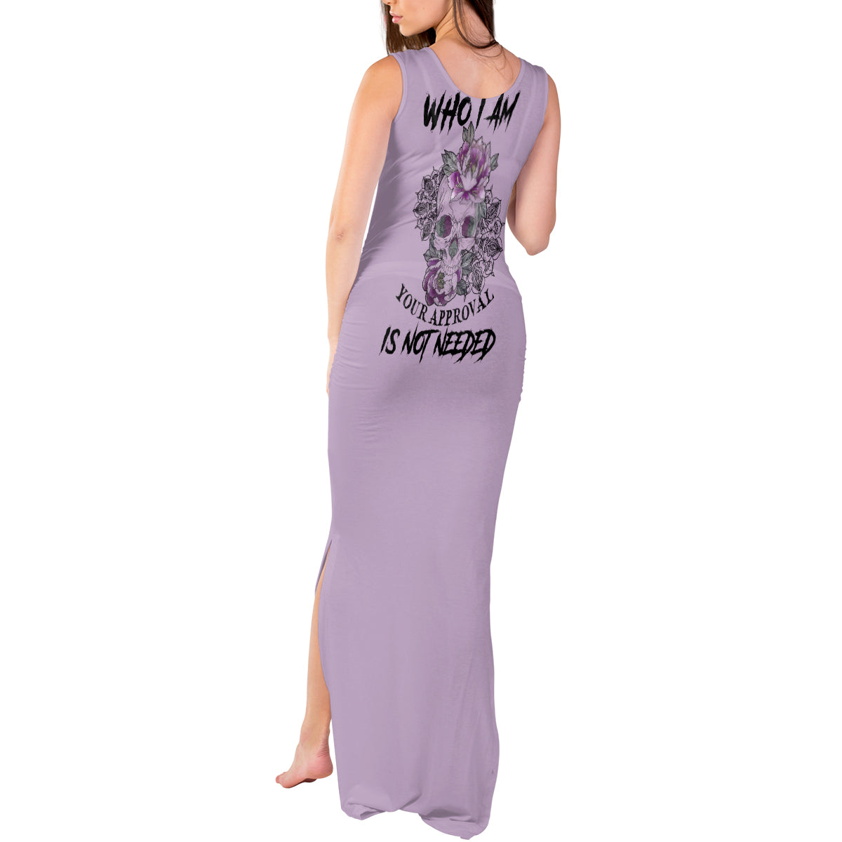 I Am Who I Am Skull Tank Maxi Dress - Wonder Print Shop