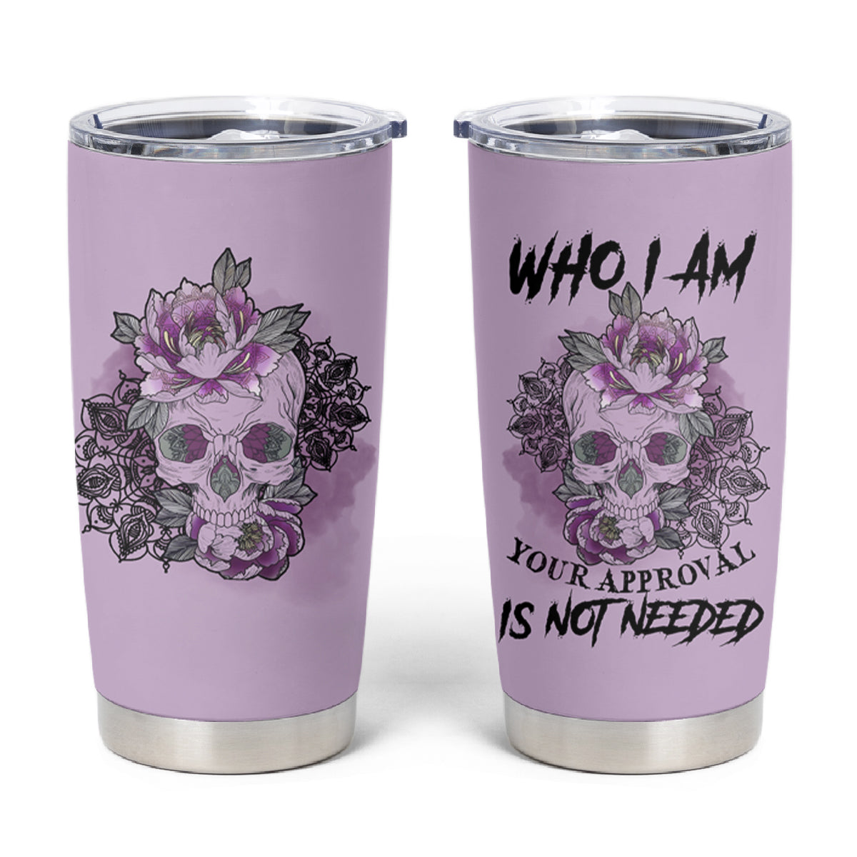 I Am Who I Am Skull Tumbler Cup - Wonder Print Shop