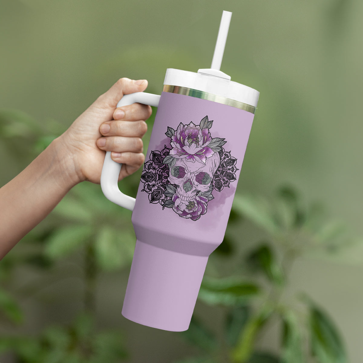 I Am Who I Am Skull Tumbler With Handle - Wonder Print Shop