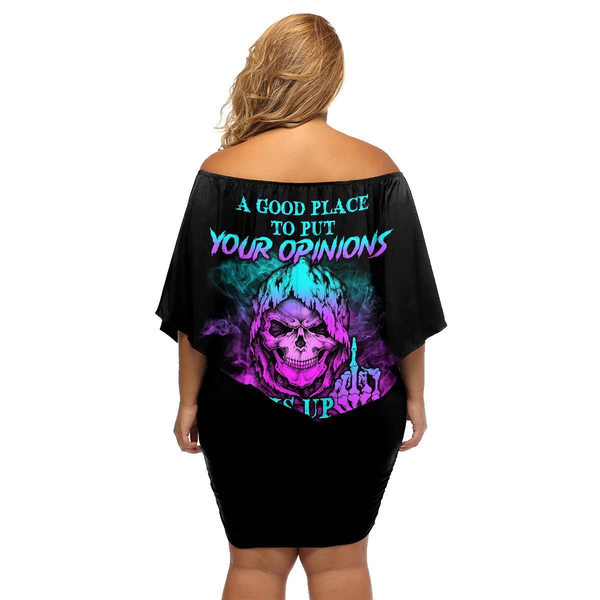 A Good Place To Put Your Opinions Family Matching Off Shoulder Short Dress and Hawaiian Shirt - Wonder Print Shop