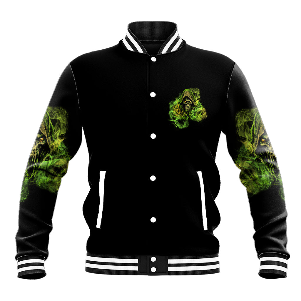My Give A F Is Broken Reaper Baseball Jacket - Wonder Print Shop