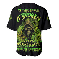 My Give A F Is Broken Reaper Baseball Jersey - Wonder Print Shop