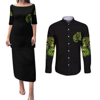 My Give A F Is Broken Reaper Couples Matching Puletasi Dress and Long Sleeve Button Shirt - Wonder Print Shop