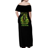 My Give A F Is Broken Reaper Family Matching Off Shoulder Maxi Dress and Hawaiian Shirt - Wonder Print Shop