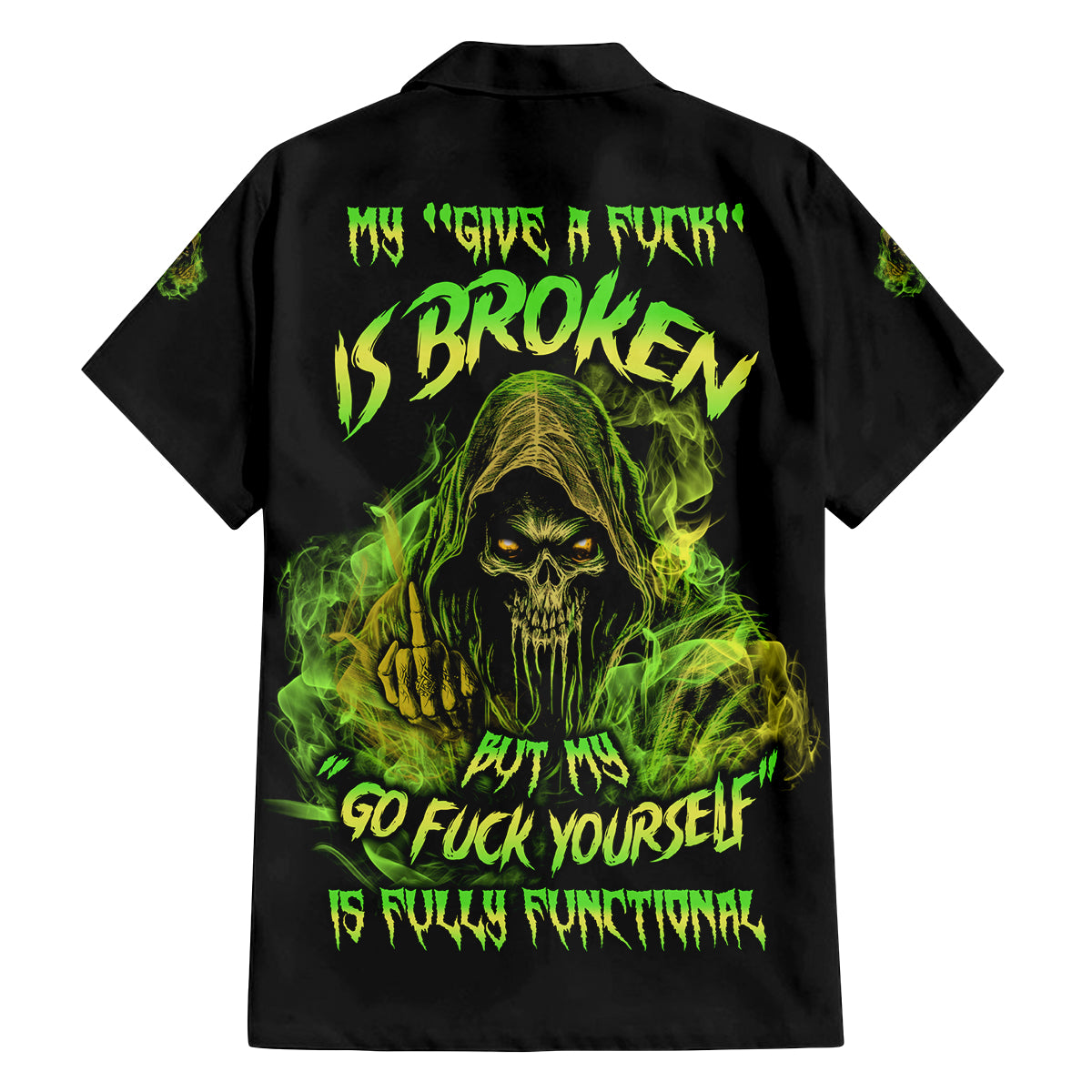 My Give A F Is Broken Reaper Family Matching Tank Maxi Dress and Hawaiian Shirt - Wonder Print Shop