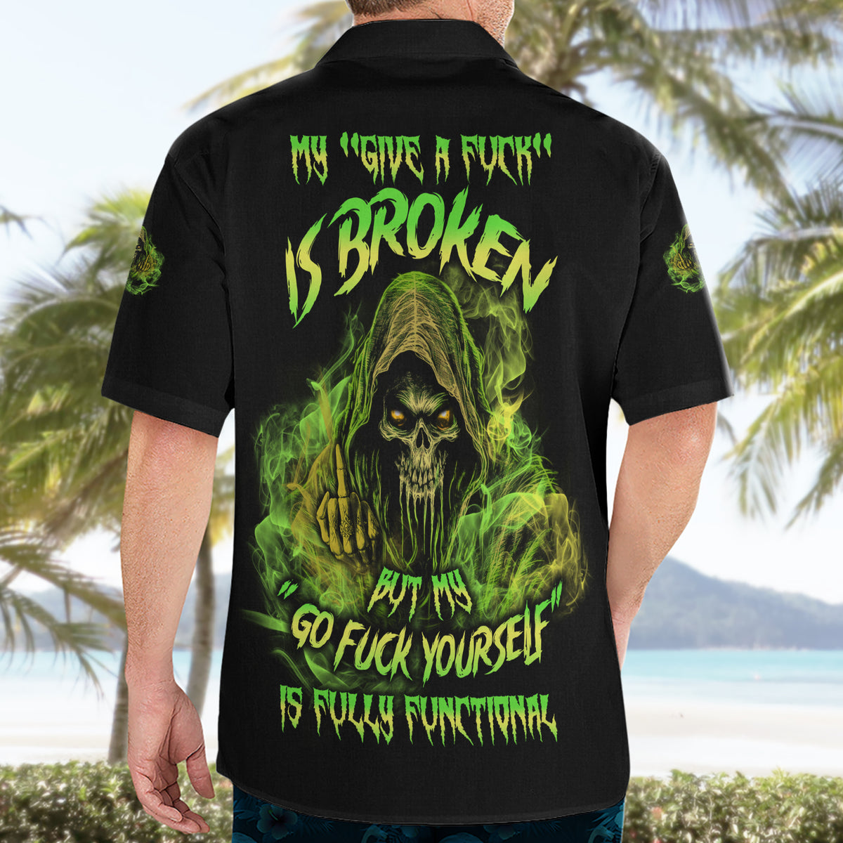 My Give A F Is Broken Reaper Hawaiian Shirt - Wonder Print Shop