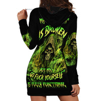 My Give A F Is Broken Reaper Hoodie Dress - Wonder Print Shop