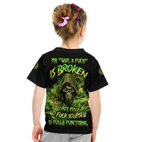 My Give A F Is Broken Reaper Kid T Shirt - Wonder Print Shop