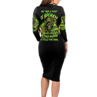 My Give A F Is Broken Reaper Long Sleeve Bodycon Dress - Wonder Print Shop