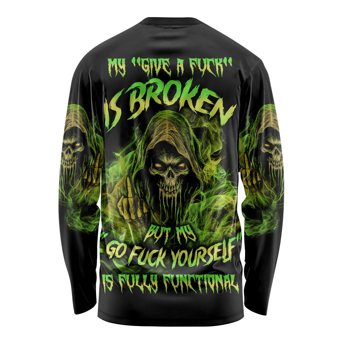 My Give A F Is Broken Reaper Long Sleeve Shirt - Wonder Print Shop