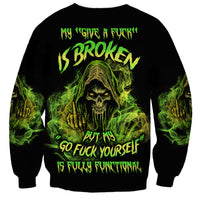 My Give A F Is Broken Reaper Sweatshirt - Wonder Print Shop
