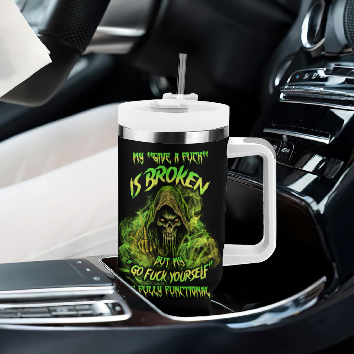 My Give A F Is Broken Reaper Tumbler With Handle - Wonder Print Shop