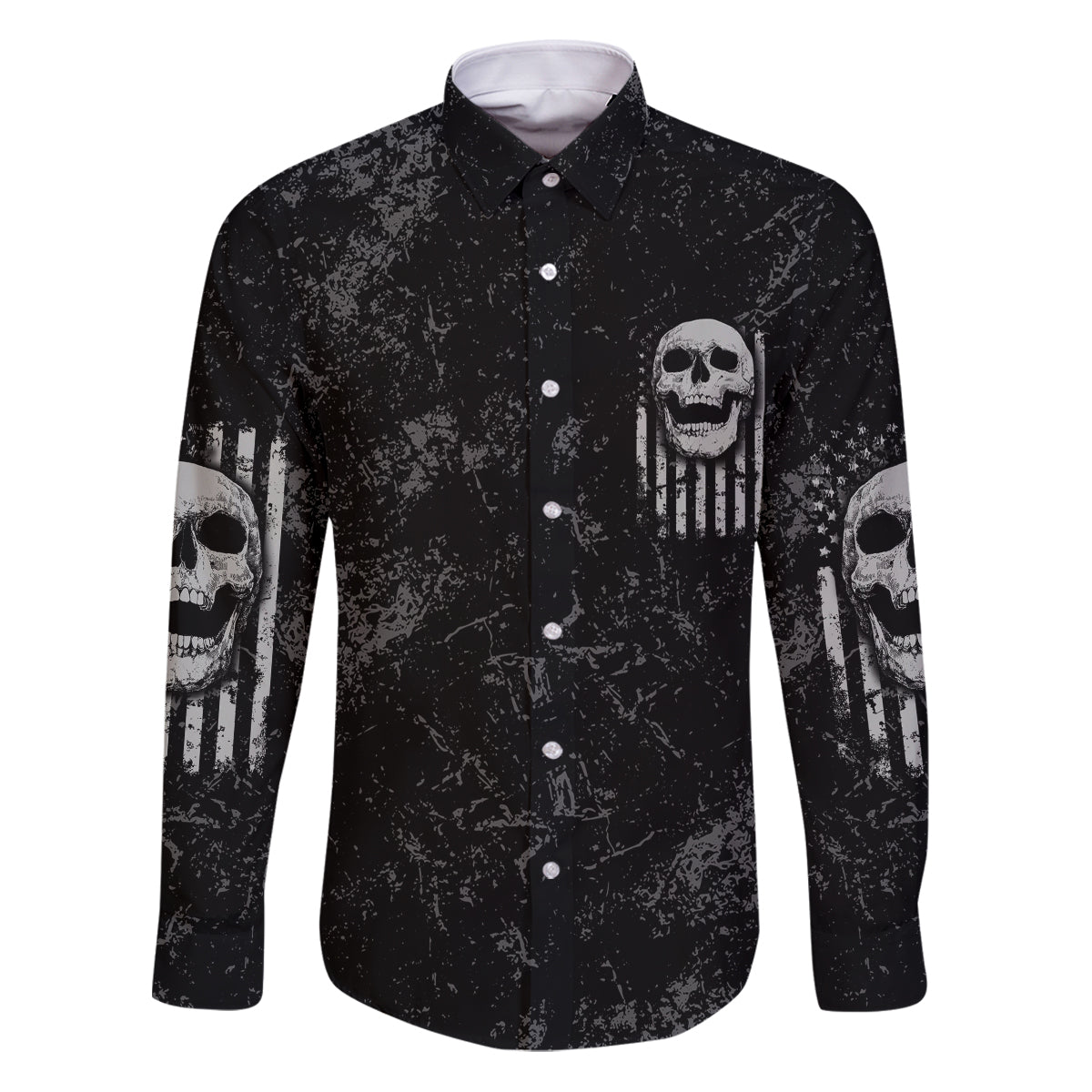 IDGAF Flag Skull Family Matching Puletasi Dress and Hawaiian Shirt - Wonder Print Shop