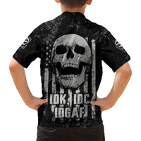 IDGAF Flag Skull Hawaiian Shirt - Wonder Print Shop