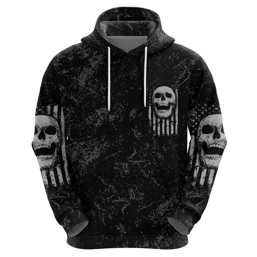 IDGAF Flag Skull Hoodie - Wonder Print Shop