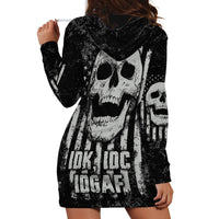 IDGAF Flag Skull Hoodie Dress - Wonder Print Shop