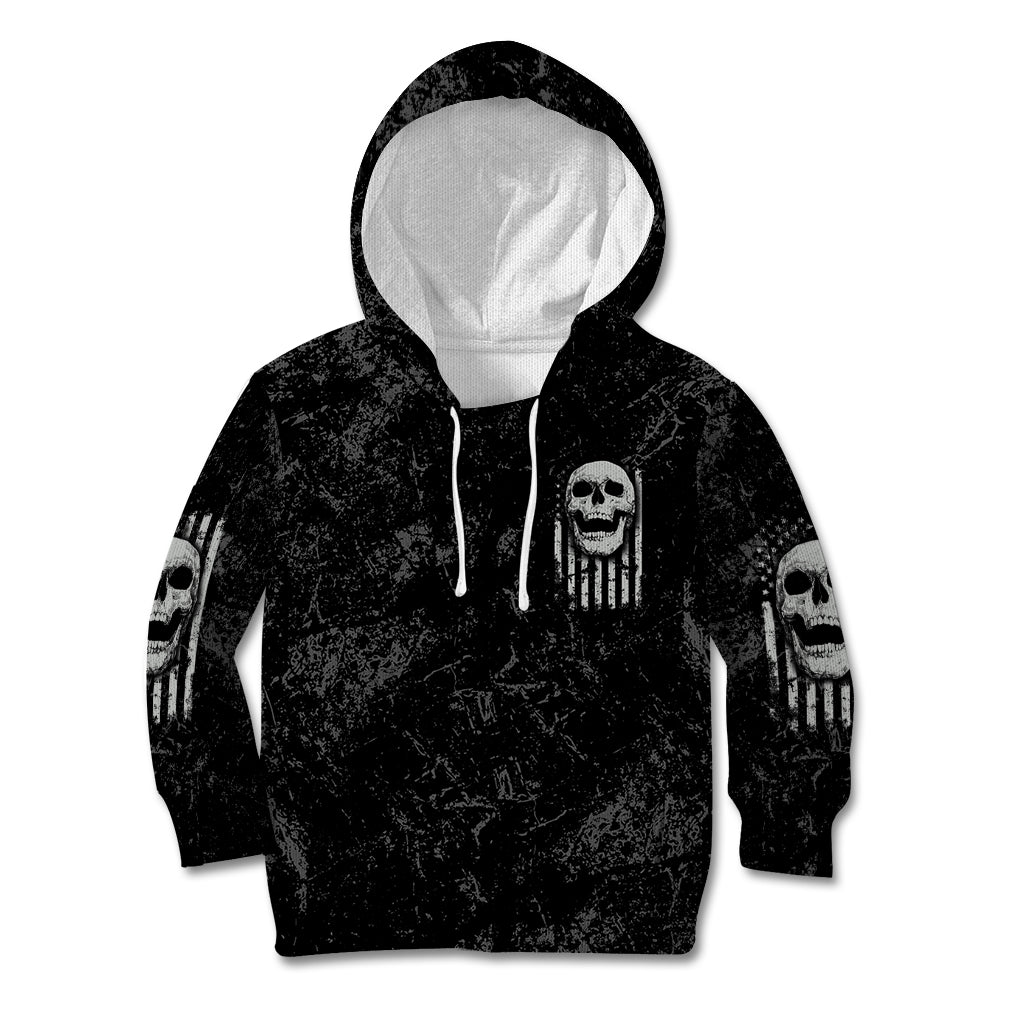 IDGAF Flag Skull Kid Hoodie - Wonder Print Shop