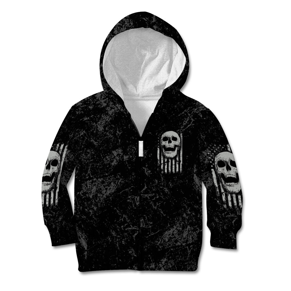 IDGAF Flag Skull Kid Hoodie - Wonder Print Shop