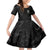 IDGAF Flag Skull Kid Short Sleeve Dress - Wonder Print Shop
